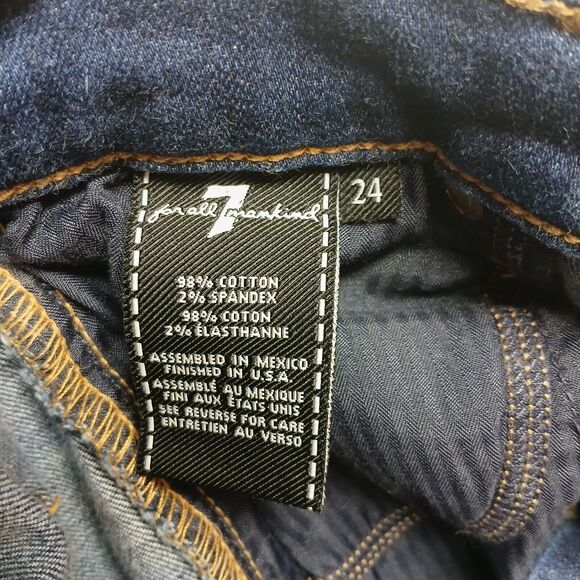 7 For All Mankind The Ankle Skinny Women's Distressed Jeans Size 24 - Picture 8 of 11